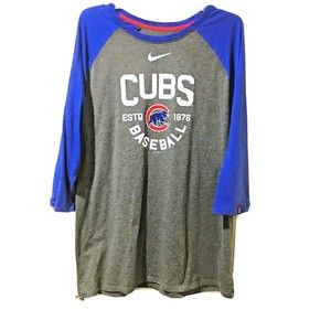 Chicago Cubs MLB Men’s 3/4 Sleeve T-Shirt Sz XL Nike T-shirt sale! $7 or 2/$10